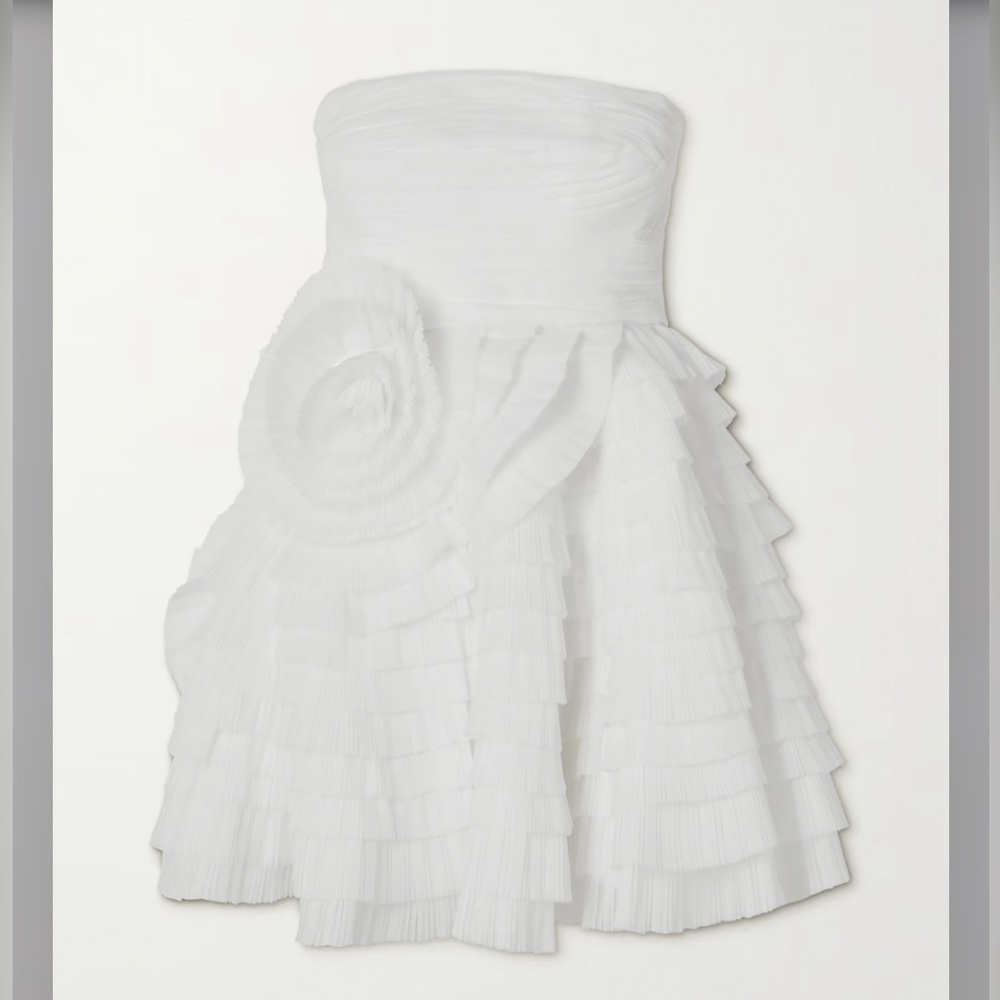 AJE
Expressive tiered pleated organza mini dress